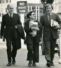 Bill Sutch (left), his wife, Shirley Smith, and his lawyer, Mike Bungay, arrive at a Wellington court ... - 32720-atl