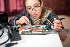 Image result for woman soldering