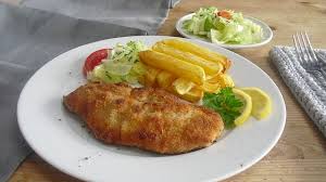 Image result for schnitzel mit pommes