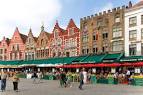 Houses on the Market Square in Bruges.