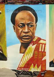 ghana7: Accra, Ghana: Centre for National Culture - portrait of Kwame Nkrumah, first president of the Gold ... - ghana7