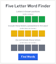 Five Letter Word Finder for Wordle | Wordle Solver