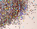 Glitter. | Look at my happy rainbow!