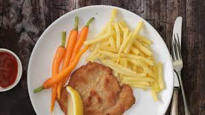 Image result for schnitzel mit pommes