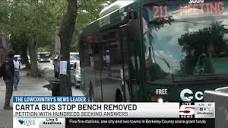VIDEO: CARTA bus stop bench removed, riders forced to stand or sit ...