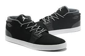 Nike Mens Jordan V.1 Chukka Casual Shoes Black - White/Dark Grey ...