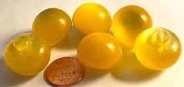 Lot of 6 Vintage Chunky Thick Pearlized Yellow Shank Plastic ...