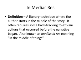 Image result for media res