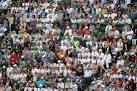 Part of the Centre Court crowd at Wimbledon on the third day of the 2009 - via Daymix