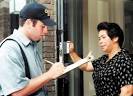 census: U.S. Census Bureau worker conducting an interview ...