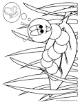 Caterpillar coloring page