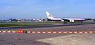 An American Airlines aircraft immediately after touchdown from the west on - via Daymix