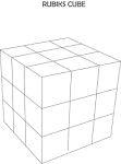 Cube coloring page