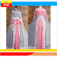 Model Baju Gamis Muslim P141 Baju Muslim Wanita Gemuk : BAJU ...