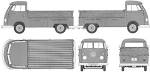 CAR blueprints - 1967 Volkswagen Type 2 Pick-up Truck blueprint