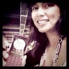 with her Nokia X3: