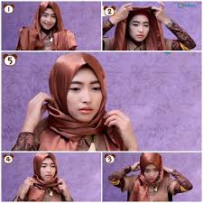 Tutorial Hijab Pashmina Satin Wajah Bulat