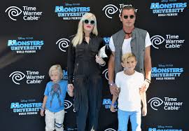 Image result for Queen B by Bumbleride $428 Gwen Stefani and Gavin Rossdale with Kingston and Zuma at the LA zoo