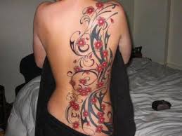 cherry blossom tattoo on side