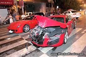 ferrari crashes