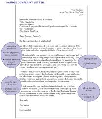 letter of complaint sample