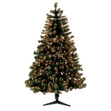 white prelit christmas tree