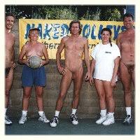 Naked volleyball