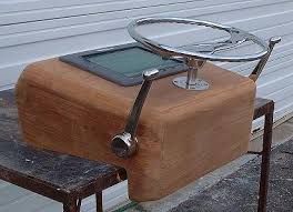 teak console
