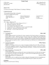 college resume formats