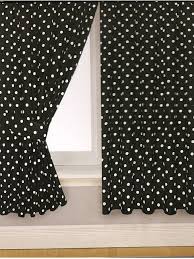 black polka dot curtains