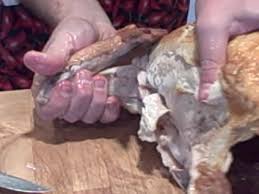 Carve the turkey breast.