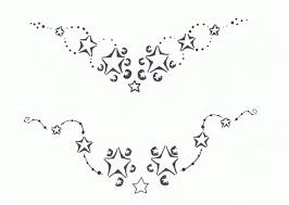 back tattoos of stars