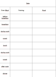 fitness training diary