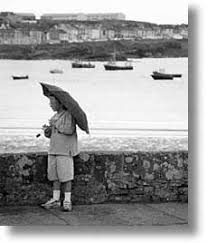 black and white umbrella