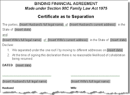 separation agreement example