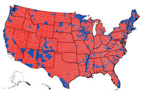 2008 election map by county