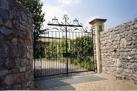 black iron gates