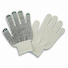 pvc dotted gloves