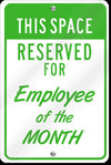 employee of the month sign