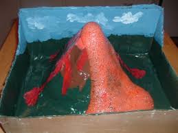 erupting volcano model