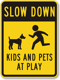 kids playing signs
