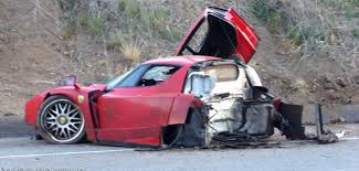 ferrari crashes