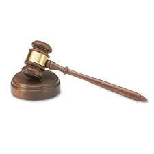 gavel and sound block