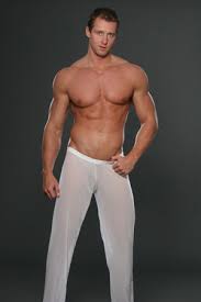 mens sheer pants