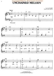 unchained melody sheet music