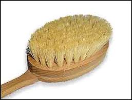brushing skin