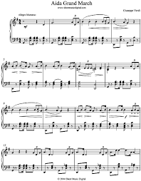 aida sheet music