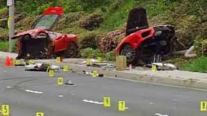 ferrari crashes