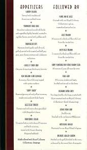 sample menus