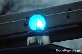 flashing blue lights